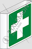 Double-sided aluminium sign cm 20x20 first aid