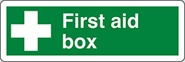 Self ahesive vinyl 30x10 cm first aid box