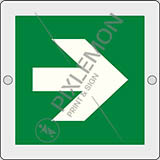 Plexiglass wall sign cm 20x20 direction, arrow 90° increments, safe condition - including assembling set