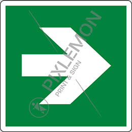 Adhesive sign cm 12x12 direction, arrow 90° increments, safe condition