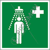 Adhesive sign cm 12x12 safety shower