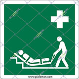 Aluminium sign cm 20x20 evacuation mattress