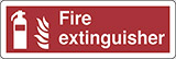 Self ahesive vinyl 30x10 cm fire extinguisher