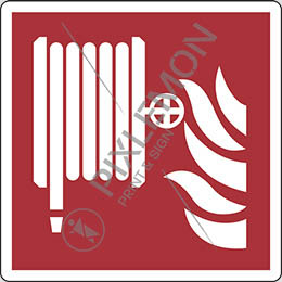 Adhesive sign cm 12x12 fire hose reel