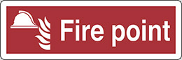 Self ahesive vinyl 30x10 cm fire point