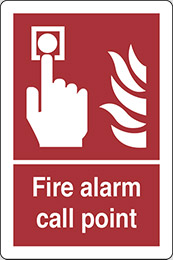 Self ahesive vinyl 30x20 cm fire alarm call point