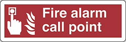 Self ahesive vinyl 30x10 cm fire alarm call point