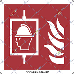 Aluminium sign cm 20x20 firefighters’ lift