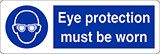 Self ahesive vinyl 30x10 cm eye protection must be worn