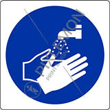Aluminium sign cm 12x12 wash your hands
