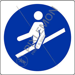 Aluminium sign cm 12x12 use handrail