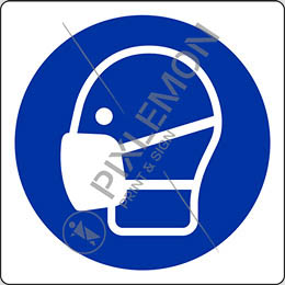 Aluminium sign cm 35x35 wear a mask