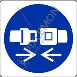 Aluminium sign cm 35x35 wear safety belts