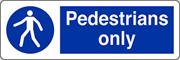 Self ahesive vinyl 30x10 cm pedestrians only