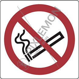 Aluminium sign cm 12x12 no smoking