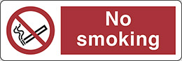 Self ahesive vinyl 30x10 cm no smoking