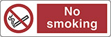 Self ahesive vinyl 30x10 cm no smoking