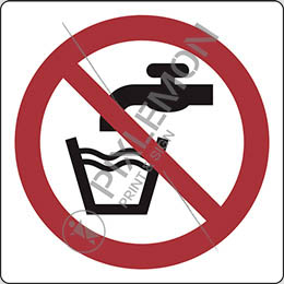 Aluminium sign cm 20x20 not drinking water