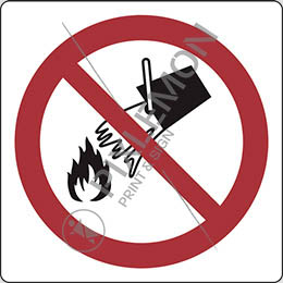 Aluminium sign cm 12x12 do not extinguish with water