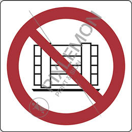 Aluminium sign cm 20x20 do not obstruct