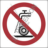 Aluminium sign cm 12x12 do not use for wet grinding