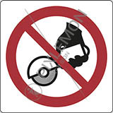 Aluminium sign cm 12x12 do not use with hand-held grinding machine