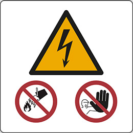 Adhesive sign cm 12x12 transformer room