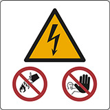 Adhesive sign cm 8x8 transformer room