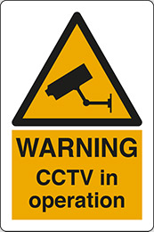 Self ahesive vinyl 40x30 cm warning cctv in operation