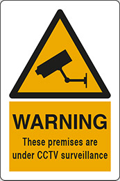 Self ahesive vinyl 30x20 cm warning these premises are under cctv surveillance