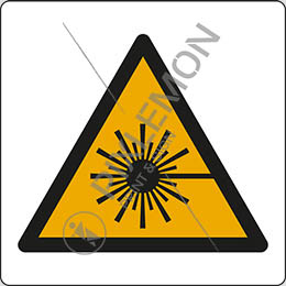 Adhesive sign cm 12x12 warning: laser beam