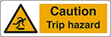 Self ahesive vinyl 30x10 cm caution trip hazard