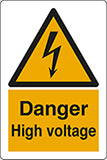 Self ahesive vinyl 30x20 cm danger high voltage