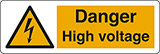 Self ahesive vinyl 30x10 cm danger high voltage