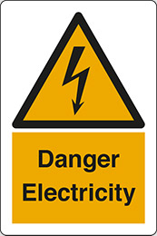 Self ahesive vinyl 30x20 cm danger electricity