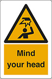 Self ahesive vinyl 30x20 cm mind your head