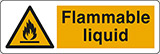 Self ahesive vinyl 30x10 cm flammable liquid