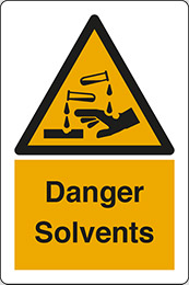 Self ahesive vinyl 30x20 cm danger solvents