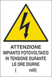 Segnaletica per impianti fotovoltaici