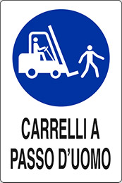 Cartello alluminio cm 50x35 carrelli a passo duomo