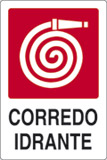 Cartello adesivo cm 18x12 corredo idrante