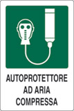 Cartello alluminio cm 30x20 autoprotettore ad aria compressa