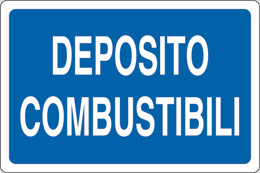 Cartello alluminio cm 50x35 deposito combustibili