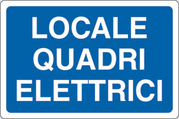 Cartello alluminio cm 18x12 locale quadri elettrici