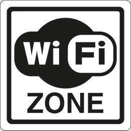 Cartello alluminio cm 20x20 wi-fi zone