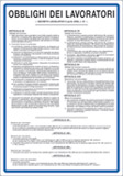 Cartello alluminio cm 50x35 obblighi dei lavoratori decreto legislativo 9 aprile 2008, n 81