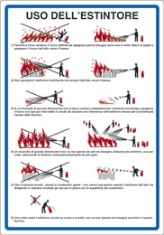 Cartello alluminio cm 70x50 uso delestintore