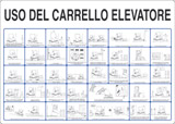 Cartello alluminio cm 70x50 uso del carrello elevatore