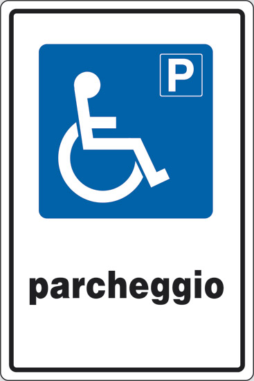 Cartello P Parcheggio Disabili Pixlemon