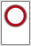 Cartello alluminio cm 30x20 simbolo divieto di transito con spazio scrivibile